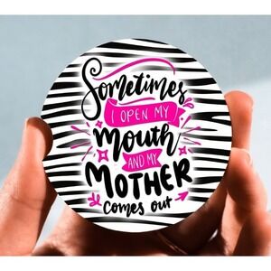 Set of 2 Car Coasters, My Mother Comes Out Car Coaster, Neoprene Car Coaster‎